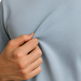 Bawełniany T-shirt – Mglisty Niebieski