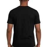 Merceryzowany T-shirt Slim-Fit – Czarny