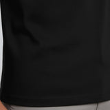 Merceryzowany T-shirt Slim-Fit – Czarny
