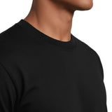 Merceryzowany T-shirt Slim-Fit – Czarny