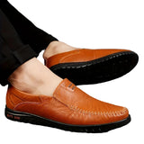 Eleganckie Skórzane Loafersy
