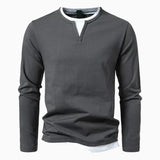 Alwin Premium Długi rękaw T-shirt z czesanej bawełny
